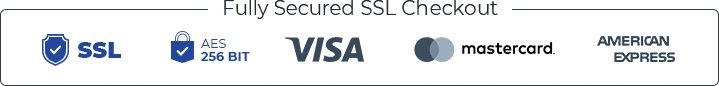 Fully Secured SSL Checkout with SSL, AES 256 bit, Visa, Mastercard and American Express